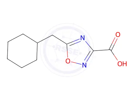 Chemical structure of 5-(Cyclohexylmethyl)-1,2,4-oxadiazole-3-carboxylic acid