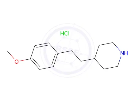 Chemical structure of 4-[2-(4-methoxyphenyl)ethyl]piperidine hydrochloride