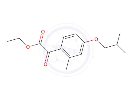 Chemical structure of Ethyl 2-(4-isobutoxy-2-methylphenyl)-2-oxoacetate