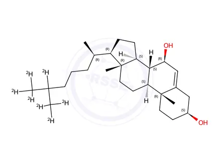 Chemical structure of 7β-hydroxycholesterol-d7