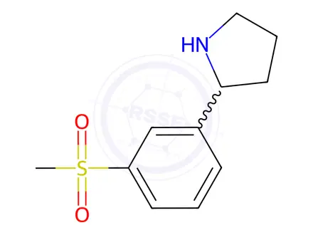 Chemical structure of 2-(3-(Methylsulfonyl)phenyl)pyrrolidine