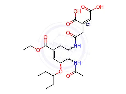 Chemical structure of Oseltamivir Citric Acid Dehydrate