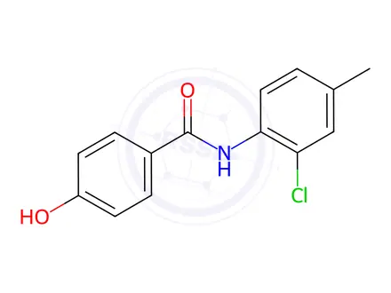 Chemical structure of Benzamide, N-(2-chloro-4-methylphenyl)-4-hydroxy-