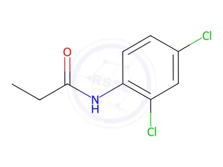 Chemical structure of N-(2,4-dichlorophenyl)propionamide