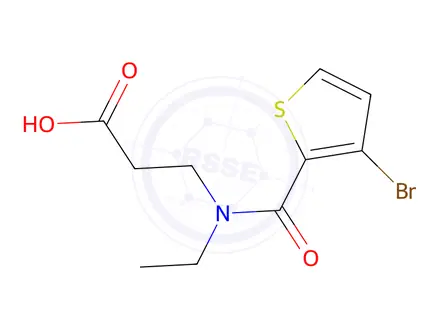 Chemical structure of 3-(3-Bromo-n-ethylthiophene-2-carboxamido)propanoic acid