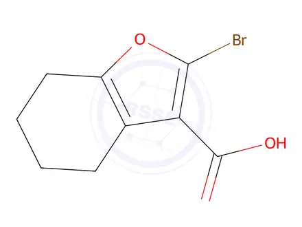 Chemical structure of 2-Bromo-4,5,6,7-tetrahydrobenzofuran-3-carboxylic acid