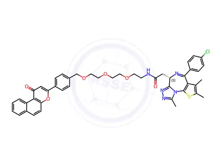 Chemical structure of β-NF-JQ1
