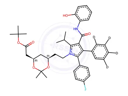 Chemical structure of 2-Hydroxy Atorvastatin-d5 Acetonide tert-Butyl Ester