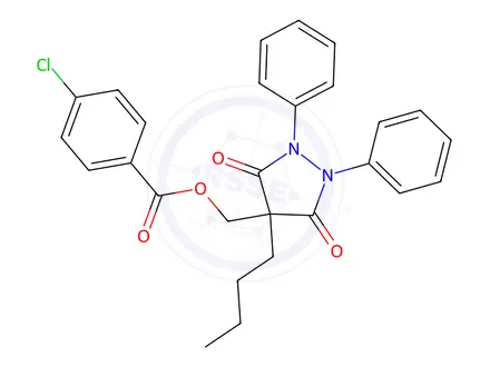 Chemical structure of Feclobuzone