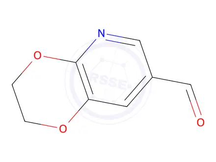 Chemical structure of 2,3-Dihydro-[1,4]dioxino[2,3-b]pyridine-7-carbaldehyde