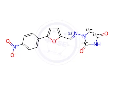 Chemical structure of Dantrolene-13C3