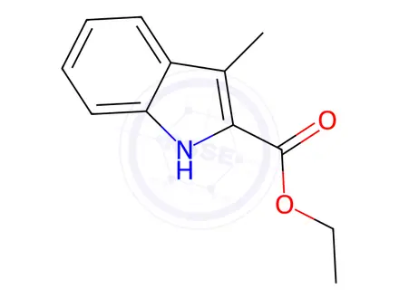 Chemical structure of Ethyl 3-methyl-1H-indole-2-carboxylate