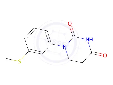 Chemical structure of 1-(3-methylsulfanylphenyl)hexahydropyrimidine-2,4-dione