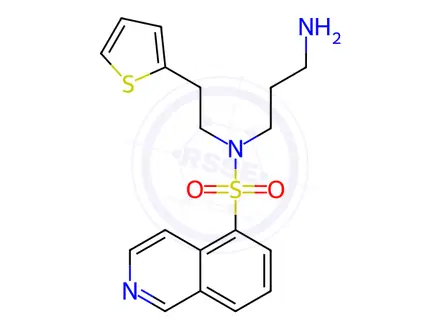 Chemical structure of N-(3-Aminopropyl)-N-(2-(thiophen-2-yl)ethyl)isoquinoline-5-sulfonamide
