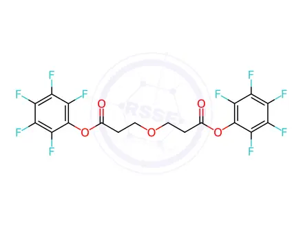 Chemical structure of Bis-peg1-pfp Ester