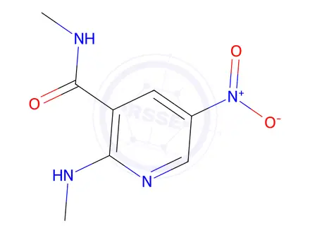Chemical structure of 5-NITRO-N-METHYL-2-(METHYLAMINO)PYRIDINE-3-CARBOXAMIDE