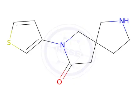 Chemical structure of 2-(Thiophen-3-yl)-2,7-diazaspiro[4.4]nonan-3-one