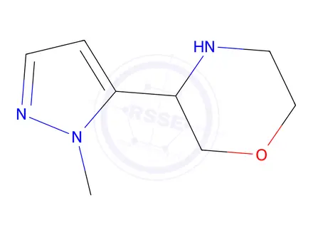 Chemical structure of 3-(1-methyl-1H-pyrazol-5-yl)morpholine