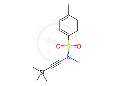 Chemical structure of N,4-dimethyl-N-((trimethylsilyl)ethynyl)benzenesulfonamide