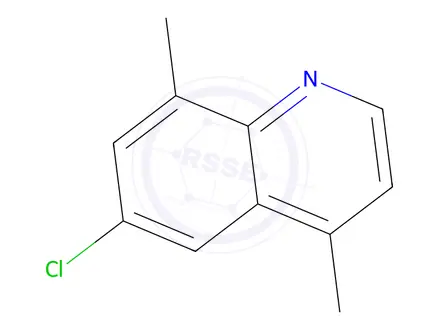 Chemical structure of 6-Chloro-4,8-dimethylquinoline