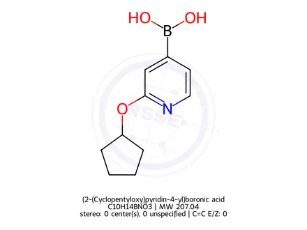 Chemical structure of (2-(Cyclopentyloxy)pyridin-4-yl)boronic acid