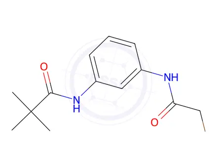 Chemical structure of N-{3-[(2-Bromoacetyl)amino]phenyl}-2,2-dimethylpropanamide