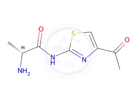 Chemical structure of (R)-N-(4-Acetylthiazol-2-yl)-2-aminopropanamide