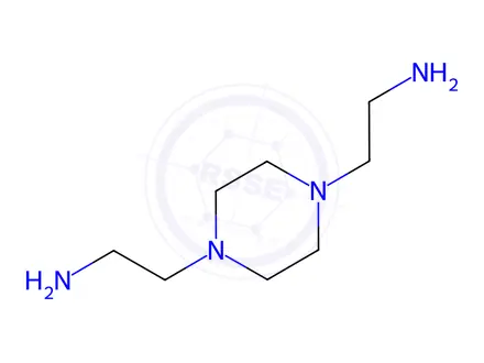 Chemical structure of 1,4-Piperazinediethylamine