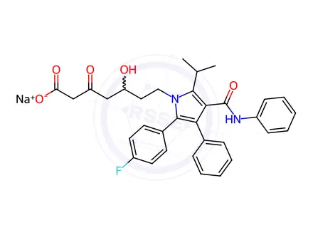 Chemical structure of rac-3-Oxo Atorvastatin Sodium Salt
