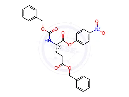 Chemical structure of Z-GLU(OBZL)-ONP