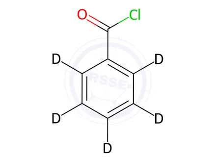 Chemical structure of Benzoyl D5 Chloride