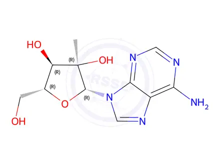 Chemical structure of 2'-C-Methyladenosine