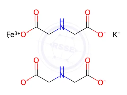 Chemical structure of Iminodiacetic acid ferric potassium salt