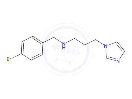 Chemical structure of N-(4-bromobenzyl)-3-(1H-imidazol-1-yl)propan-1-amine