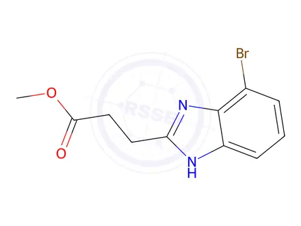 Chemical structure of Methyl 3-(4-bromo-1H-benzo[d]imidazol-2-yl)propanoate