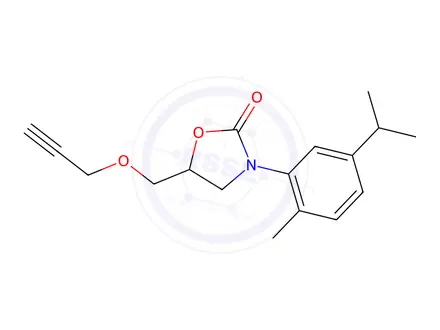 Chemical structure of 3-[2-Methyl-5-(isopropyl)phenyl]-5-[(2-propynyloxy)methyl]-2-oxazolidinone
