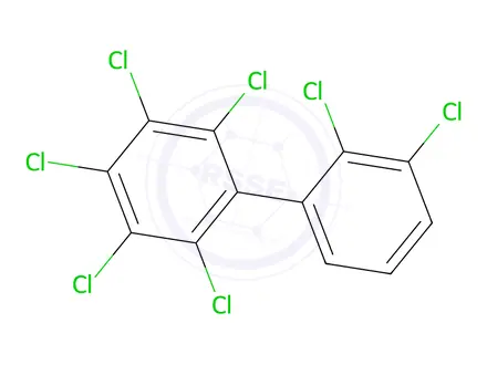 Chemical structure of 2,2',3,3',4,5,6-Heptachlorobiphenyl