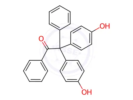 Chemical structure of 2,2-Bis(4-hydroxyphenyl)-1,2-diphenylethanone