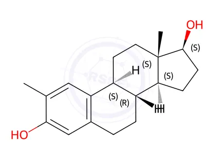 Chemical structure of 2-Methyl-3,17beta-Estradiol