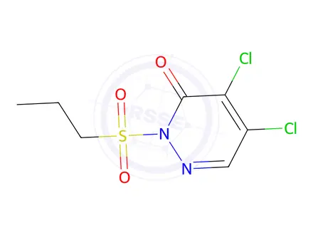 Chemical structure of 4,5-dichloro-2-propylsulfonyl-pyridazin-3-one