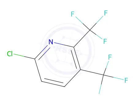 Chemical structure of 6-Chloro-2,3-Bis(Trifluoromethyl)Pyridine