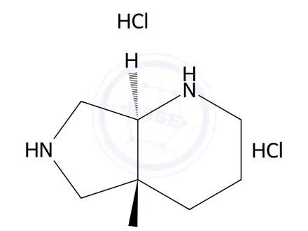 Chemical structure of (4aR,7aS)-Octahydro-1H-pyrrolo[3,4-b]pyridine Dihydrochloride