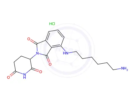 Chemical structure of Pomalidomide-C6-NH2?hydrochloride