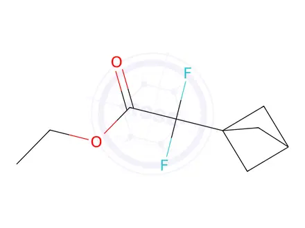 Chemical structure of ethyl 2-(1-bicyclo[1.1.1]pentanyl)-2,2-difluoro-acetate