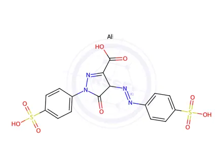 Chemical structure of Acid Yellow 23 Aluminium Lake
