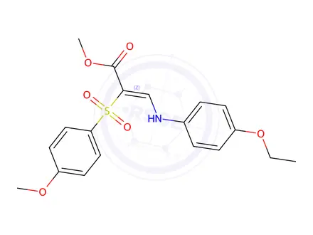 Chemical structure of Methyl (2Z)-3-[(4-ethoxyphenyl)amino]-2-(4-methoxybenzenesulfonyl)prop-2-enoate