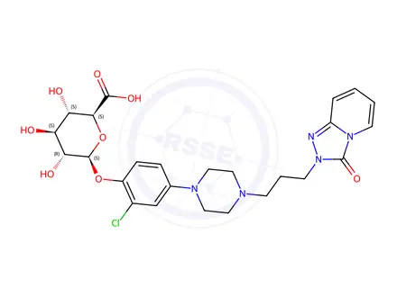 Chemical structure of 4'-Hydroxytrazodone b-D-glucuronide