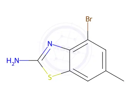 Chemical structure of 4-Bromo-6-methyl-1,3-benzothiazol-2-amine