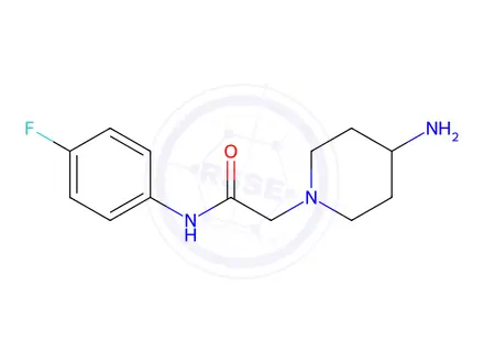 Chemical structure of 2-(4-Aminopiperidin-1-yl)-N-(4-fluorophenyl)acetamide