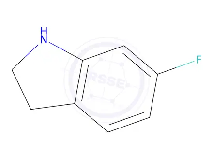 Chemical structure of 6-Fluoro-2,3-dihydro-1H-indole